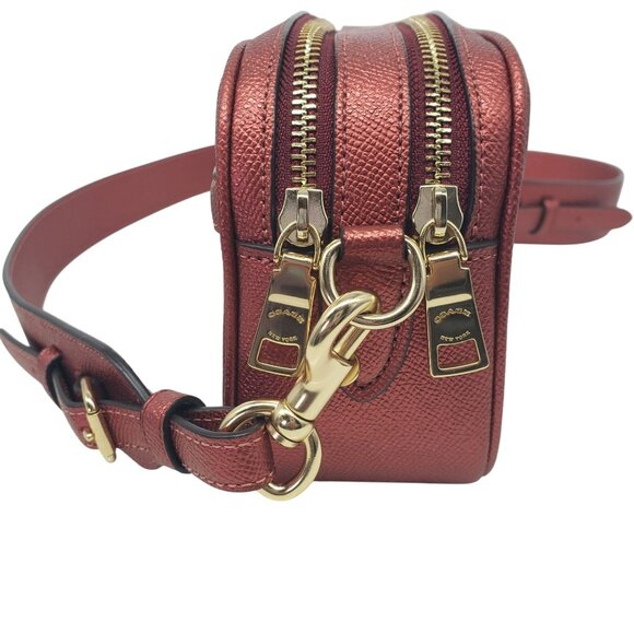 Coach Jes Crossbody 20 Metallic Clay TSITP Red Camera Bag Purse Fall Holiday - Picture 9 of 15